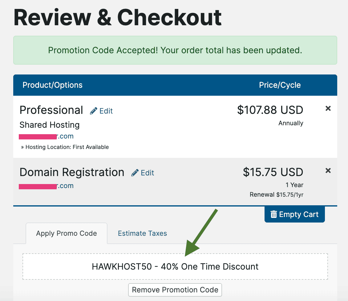 How to use Hawk Host Coupon Code